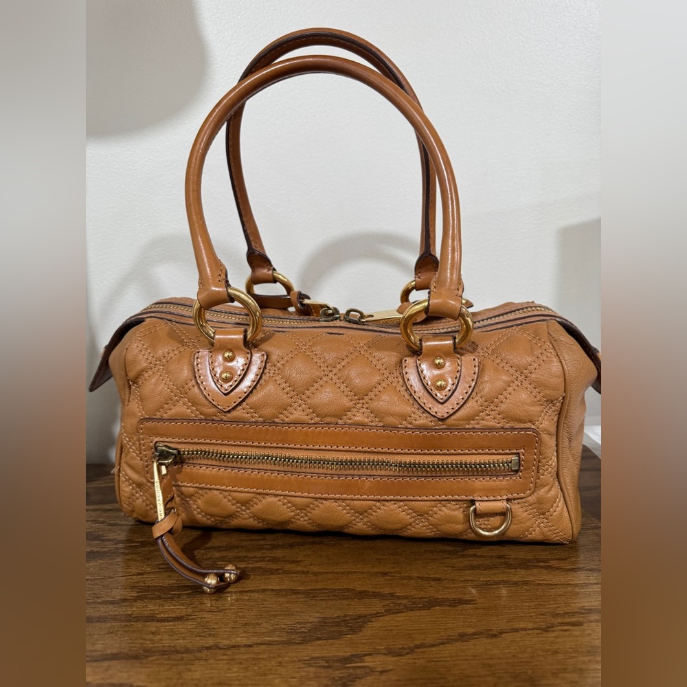 Vintage Y2K Marc Jacobs Caramel Quilted East West Duffle